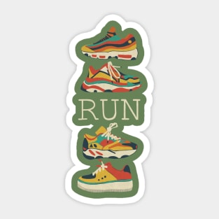 Sneakers run print Sticker